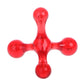 Red H-shaped four-ball manual balance massager with three finger nodes