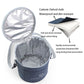 Round Lunch Bag Insulated Lunch Box Foldable & Portable Lunch Tote, L, M