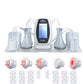 6-in-1 slimming machine kit with silver trim, screen display, and suction handpieces