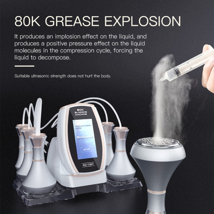 Ultrasonic cavitation slimming device with mist plume and handheld probe attachments
