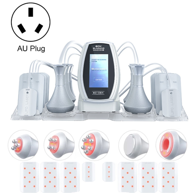 Body slimming RF vacuum machine with AU plug, main console and five treatment tips