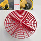 Red round car washing filter net insert with circular grid and center hub