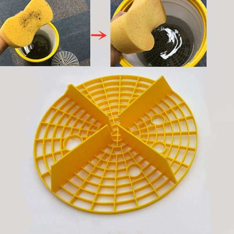 Car wash filter sand and stone isolation net, round yellow plastic strainer