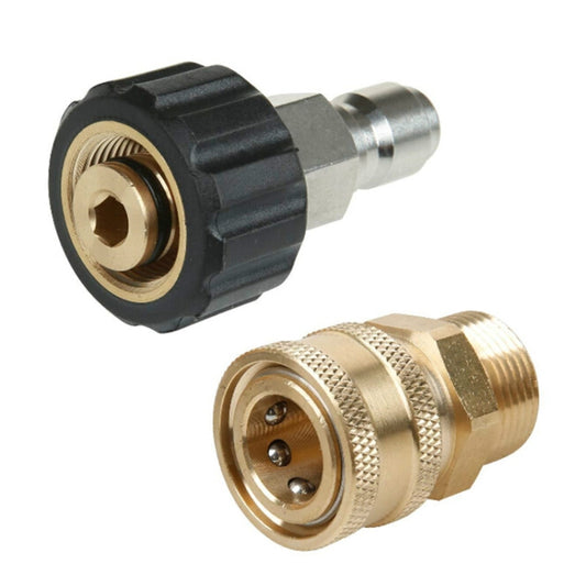 Pressure Washer Accessories Quick Connect Car Wash Water Hose Quick Connection, 14-3/8 Male + 14-3/8 Female, 14-3/8 Male + 15-3/8 Female, 15-3/8 Male + 15-3/8 Female, 15-3/8 Male + 14-3/8 Female