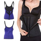 Black rubber belly belt corset with front zipper closure, grommet detail, and thin shoulder straps