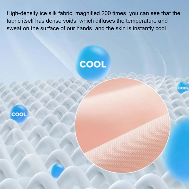 Ladies Sunscreen Gloves Half Finger Ice Silk Gloves,Style:, Cent Finger, Linked Finger