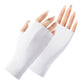Ladies Sunscreen Gloves Half Finger Ice Silk Gloves,Style:, Cent Finger, Linked Finger