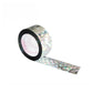 Reflective holographic bird repeller ribbon roll with black core and shimmering strip