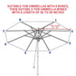 Polyester Parasol Replacement Cloth Round Garden Umbrella Cover, Diameter 2.7m 8 Ribs, Diameter 3m 8 Ribs