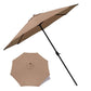 Polyester Parasol Replacement Cloth Round Garden Umbrella Cover, Diameter 2.7m 8 Ribs, Diameter 3m 8 Ribs