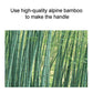 Alpine bamboo stalks photo highlighting bamboo handle material