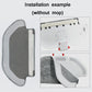Installation example of wall-mounted mop stand with mop head fitted