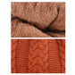 Two-tone knit fabric swatches for a winter beanie, face mask, and neck scarf