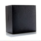 Closed PU leather watch box with textured black exterior