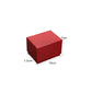 Red textured watch and jewelry gift box with hinged lid