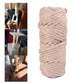 Natural beige hemp rope bundle, tightly wound into a compact coil shape