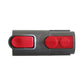 Vacuum cleaner adapter tool joint with red tabs on gray body