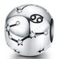 S925 sterling silver zodiac charm bead with star constellations and Aries symbol detail