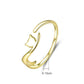 Gold-tone cat open ring with cat head motif