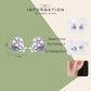 Pink enamel flower cluster earrings in sterling silver with cubic zirconia sparkle