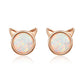 DIY Earrings Cat Sterling Silver Earrings Zircon Earrings
