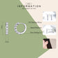 Platinum-plated zircon sterling silver hoop earrings with pavé setting