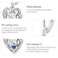 925 sterling silver hollow heart stud earring with platinum plating