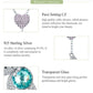 Sterling silver rose gold plated heart zircon necklace pendant with pavé setting
