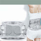 Gray medical waist belt with padded front panels and breathable perforated support on body