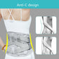 Medical waist support brace with layered internal steel supports and front closure straps