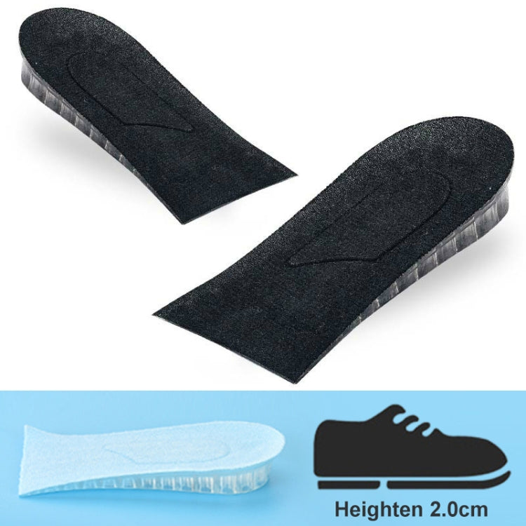 JF101 Invisible Transparent Silicone Heightening Pad Heel Heightening Insole Shock Absorption Half Pad, One Layer, Three Layer