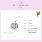 Sterling silver clover charm with pavé CZ and rose gold plating
