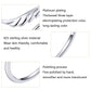 Angel wings open ring in sterling silver with polished finish, detail view