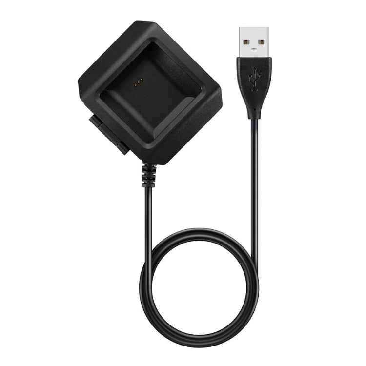 Black charging dock base with USB-A cable and charging connector
