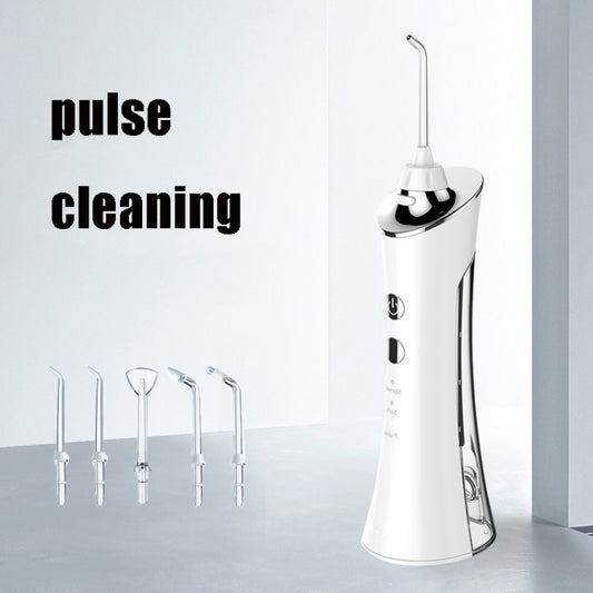 Electric Tooth Punch Dental Scaler Water Floss Household Portable Oral Cleaning Machine, White, Pink, Blue