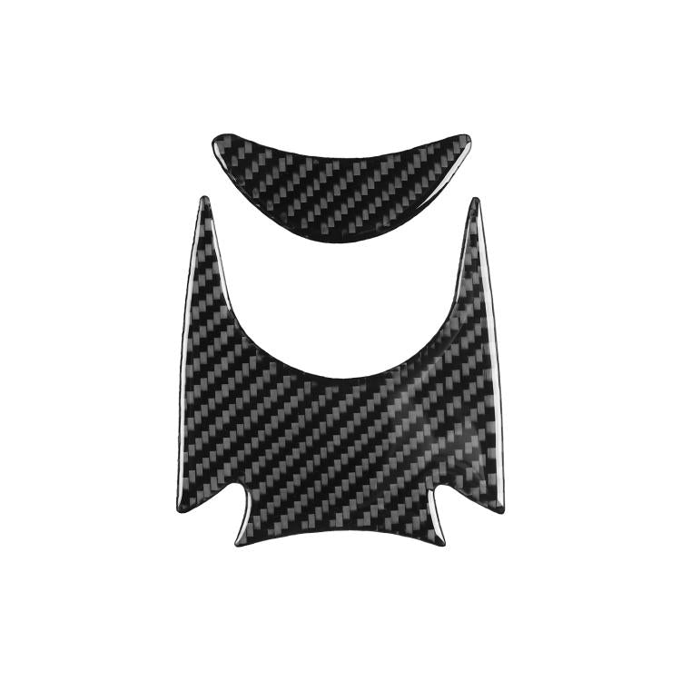 Key lower decoration sticker set (2 pcs) with black carbon-fiber pattern (template)
