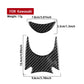 Key lower decoration sticker set (2 pcs) with black carbon-fiber pattern, size diagram