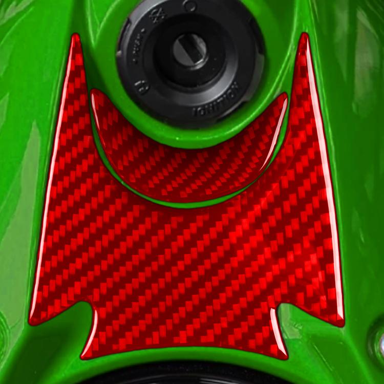 Key lower decoration sticker set (2 pcs) with red carbon-fiber pattern