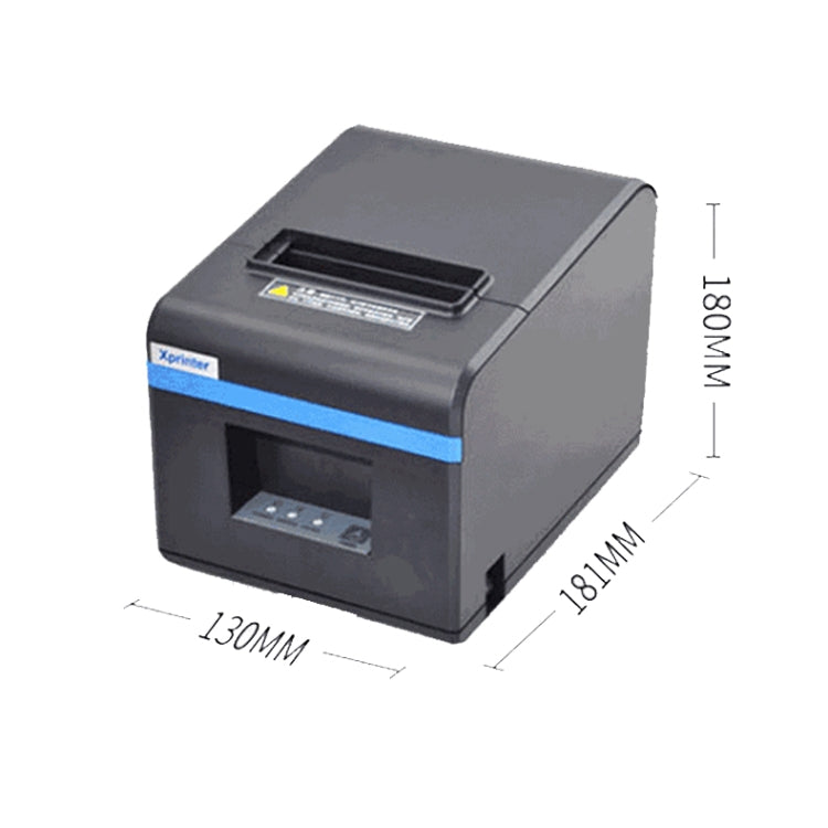 Xprinter XP-N160II thermal receipt printer, gray, 130x181x180 mm dimensions