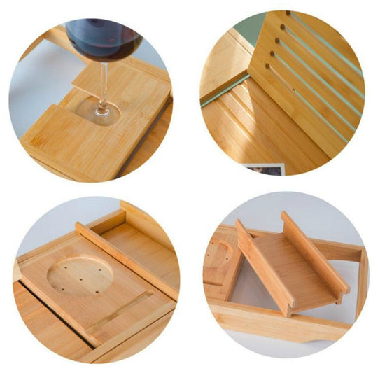 Multifunctional Telescopic Shelf Toilet Bath Tablet Phone Holder Bathroom Bathtub Holder Rack, Single Box, Double Box