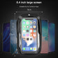 Waterproof touch phone holder case with clear screen window, up to 6.4-inch phones