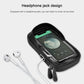 Black waterproof phone holder with headphone jack port and clear touch-screen window