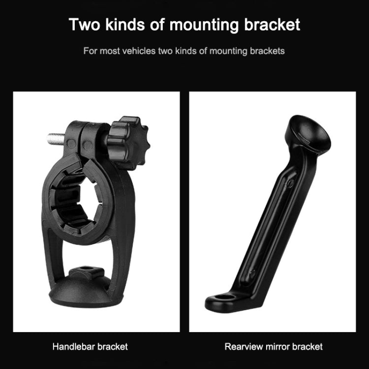 Handlebar and rearview mirror mounting bracket set for phone holder