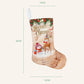 Beige Christmas stocking ornament size diagram: 15cm x 30cm x 20cm.