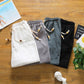 Cotton-linen five-point shorts in white, gray, dark gray, and black with drawstring