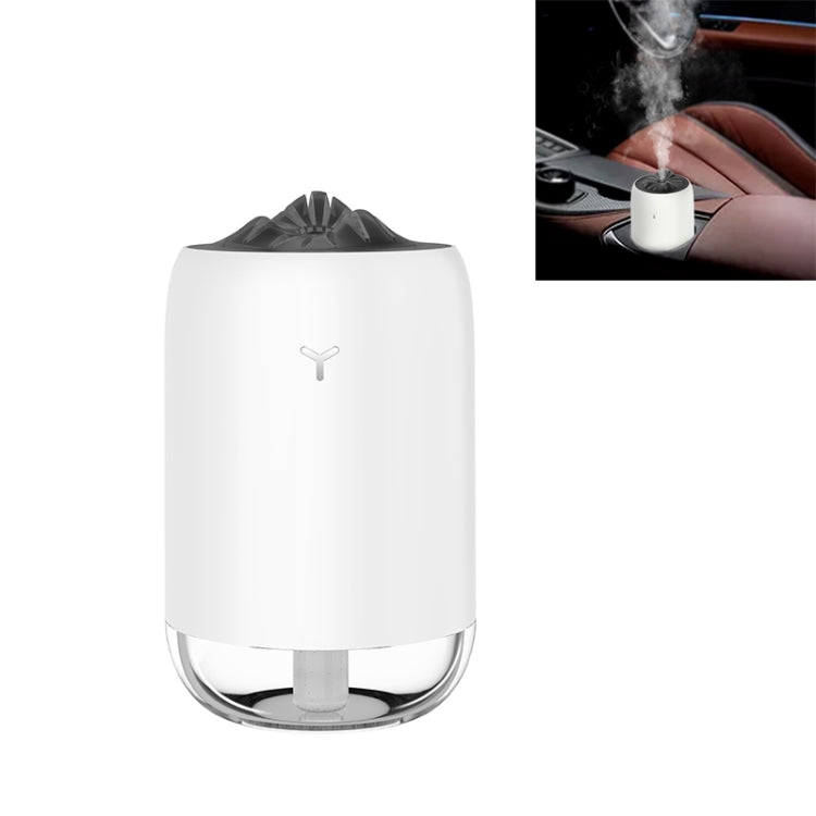 Car portable humidifier night light, white body with top vent and mist outlet