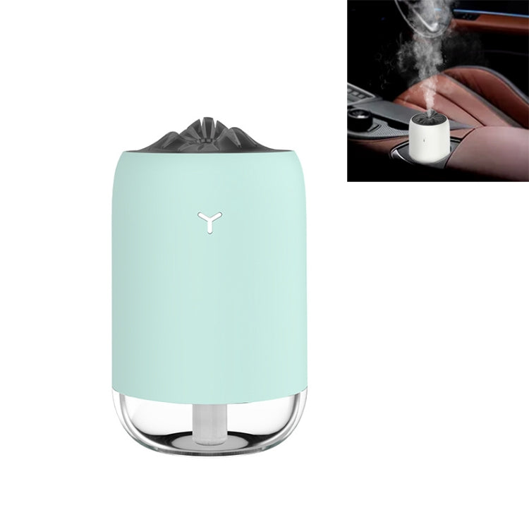 Car portable humidifier night light, turquoise body with top vent