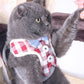 Pet traction rope chest harness vest, red and white plaid with bow and button closure