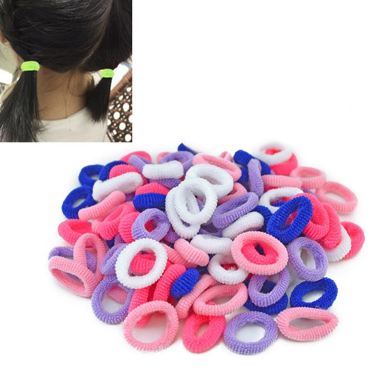 Pastel rubber hair bands set, pink white purple blue loop ties