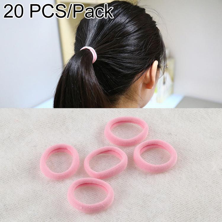 Girls hair rubber bands, light pink elastic rings